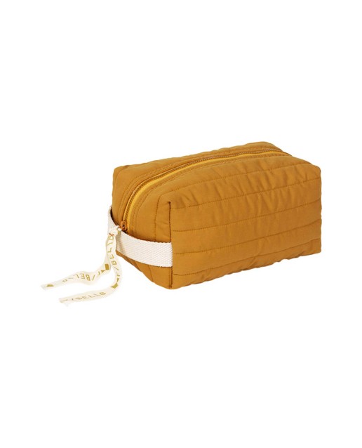 Quilted toiletry bag - Ochre